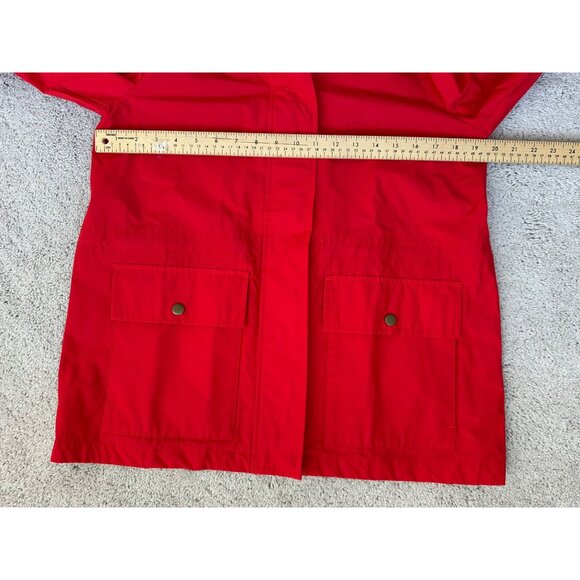 Lands End Womens Red Hooded Jacket Cotton/Polyester Blend Size S Style 506968 - Picture 5 of 15